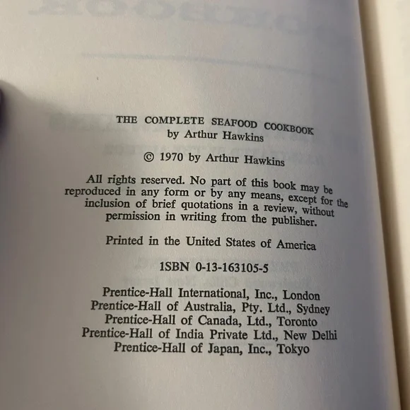 Book The Complete Seafood Cookbook Vintage By Arthur Hawkins 1970 Recipes - Picture 6 of 7